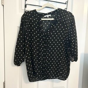 Black Polka Dot Blouse